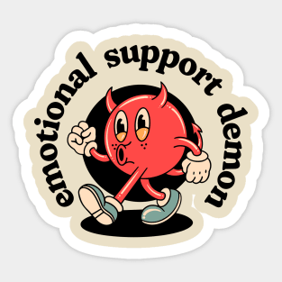 cute and funny emotional support demon, mental health Sticker